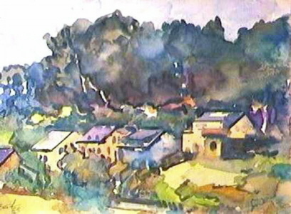 Häuser am Berg
