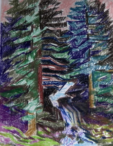 Bach mit Wald Bach mit Wald